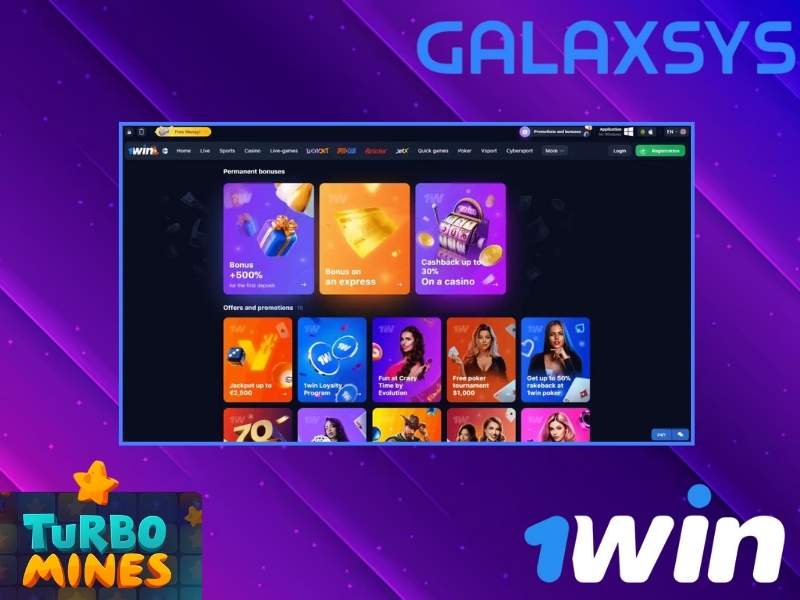 Premios y ofertas exclusivas para los fans de Turbo Mines en 1Win