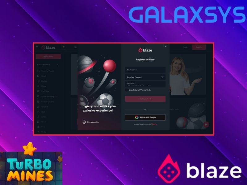 Crear una cuenta en Blaze Casino